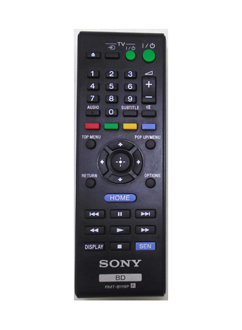 Genuine Sony RMT-B119P BDP-S590 BDP-S1100 Blu-ray Remote BDP-S4100/S490