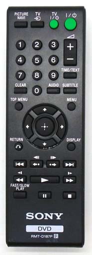 Genuine Sony RMT-D187P DVP-NS618P DVP-PR30 DVD Remote