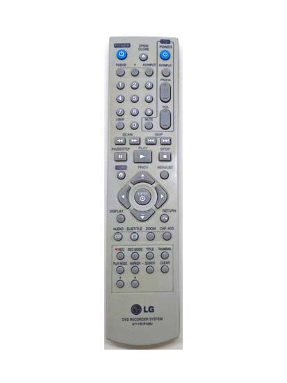 Genuine LG 6711R1P109J DR165 DR175 DVD Recorder Remote DR676X
