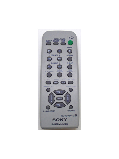 Genuine Sony RM-SRG440 MHC-RG330 MHC-GX45 Mini Hi-Fi Remote MHC-RG440S