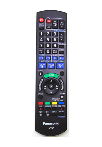 Genuine Panasonic N2QAYB000466 DMR-EZ49VEB DVD Rec Remote DMR-EZ49VEBK