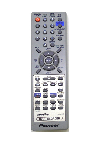 Genuine Pioneer VXX2958 DVR-RT400 DVD Recorder VCR Remote DVR-RT400-S